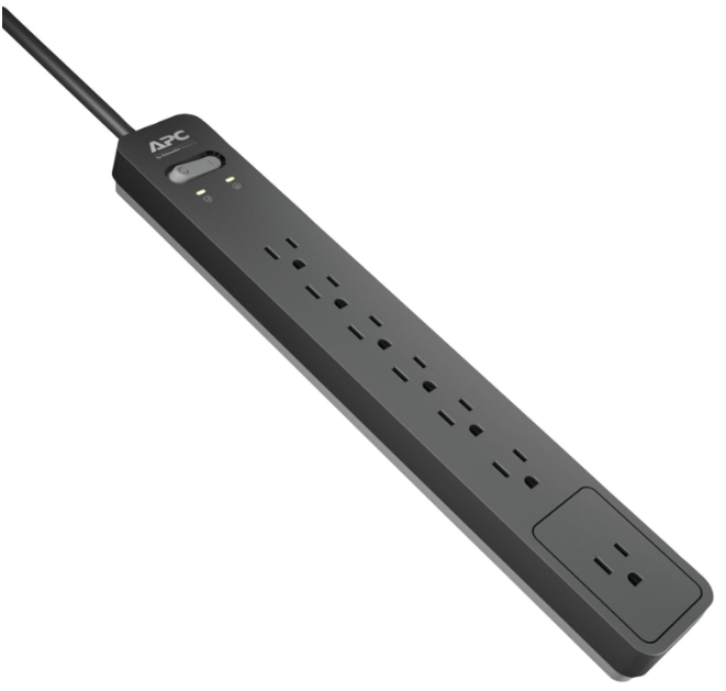PE76 6ft Surge Protector Power Strip - Black *FREE SHIPPING*