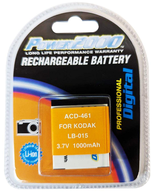 LB-015 3.7V 1000mAh Replacment Battery For KODAK PIXPRO WPZ2 Rugged Waterproof Cameras *FREE SHIPPING*