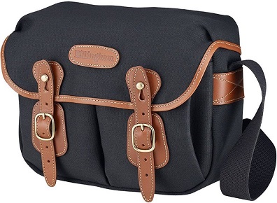Hadley Small Camera Shoulder Bag - Black with Tan Leather Trim *FREE SHIPPING*