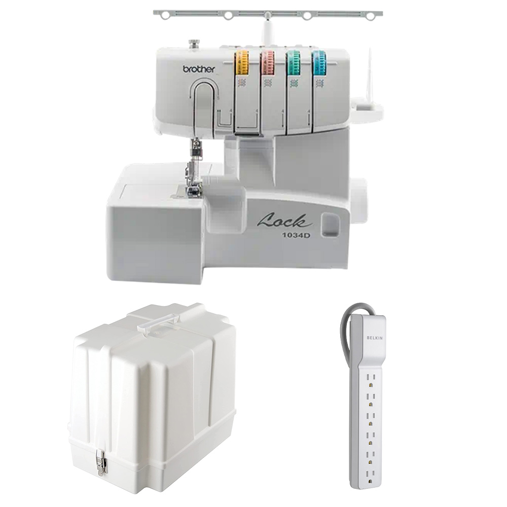1034D 3/4 Lay-In Thread Serger w/ 6-Outlet Surge Protector + Hardcase *FREE SHIPPING*