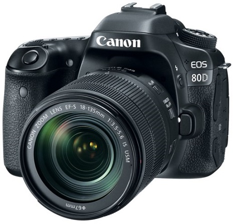 EOS 80D 24.2 MP, 3.0 Inch Vari-Angle Touchscreen LCD, Full HD Video DSLR Camera with EF-S 18-135mm IS USM Lens *FREE SHIPPING*