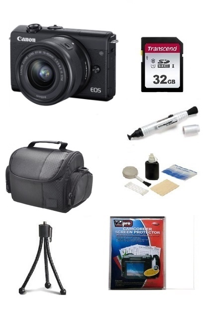 EOS M200 24.2 MP, UHD 4K Video w/EF-M 15-45mm - Essential Kit - Black *FREE SHIPPING*