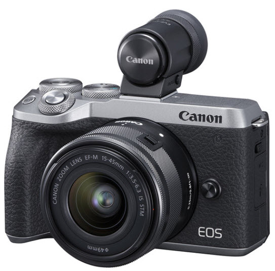 EOS M6 Mark II Mirrorless Digital Camera with 15-45mm IS STM Lens & EVF-DC2 Viewfinder Kit - Silver *FREE SHIPPING*