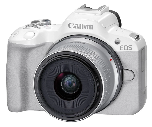 EOS R50 24.2 Megapixel APS-C Mirrorless Digital Camera w/RF-S 18-45mm Lens Kit - White *FREE SHIPPING*