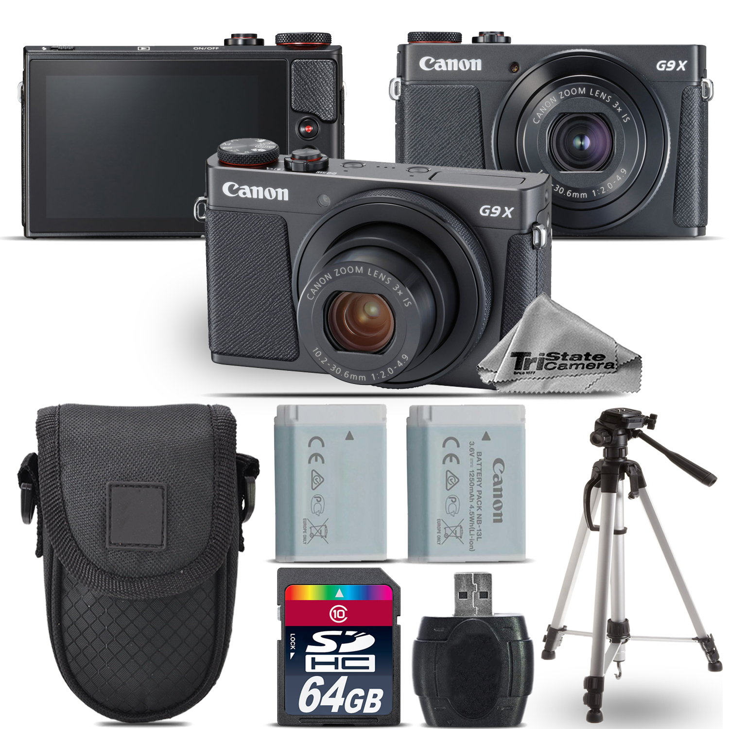 PowerShot G9 X Mark II Digital DIGIC 7 Camera + Extra Battery - 64GB Kit *FREE SHIPPING*