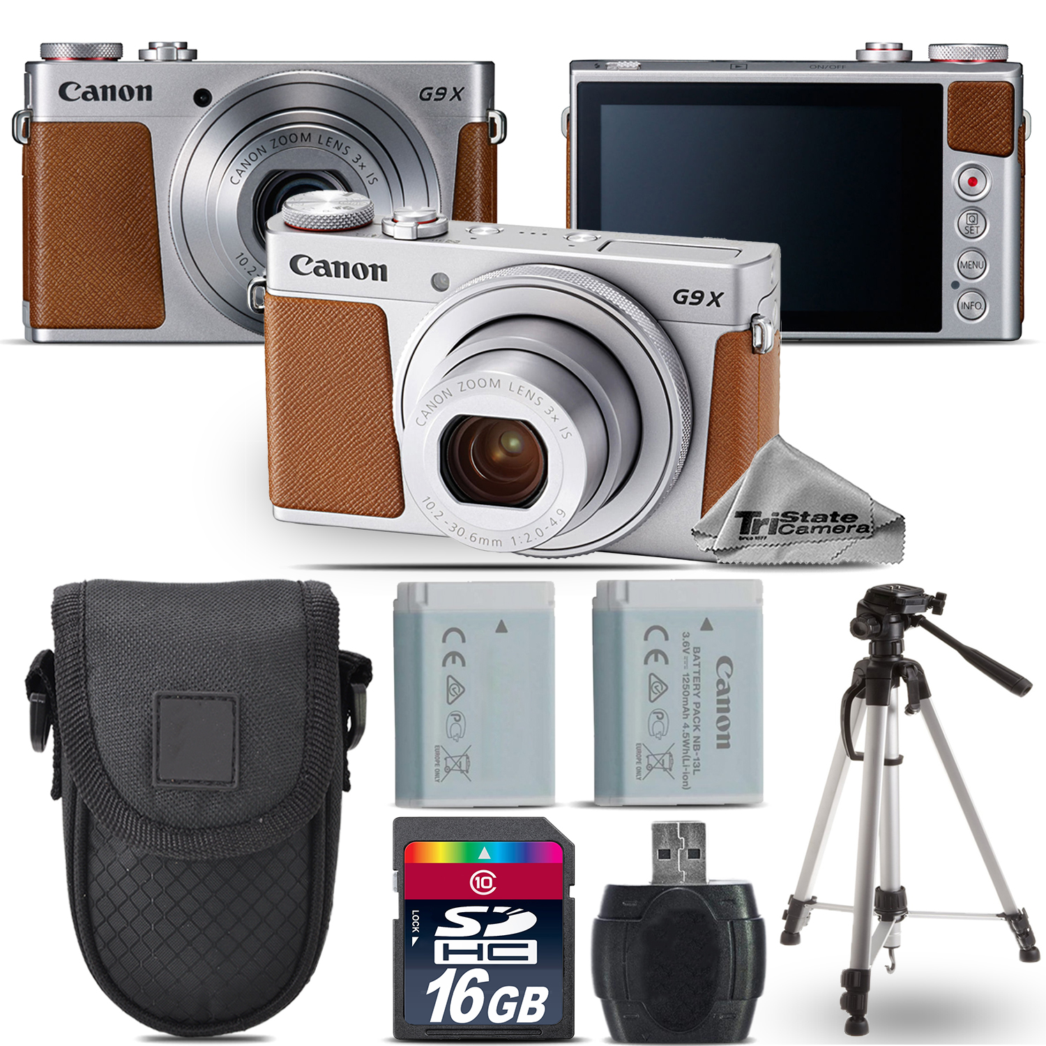 PowerShot G9 X Mark II Digital DIGIC 7 Camera + Tripod + Case - 16GB Kit *FREE SHIPPING*