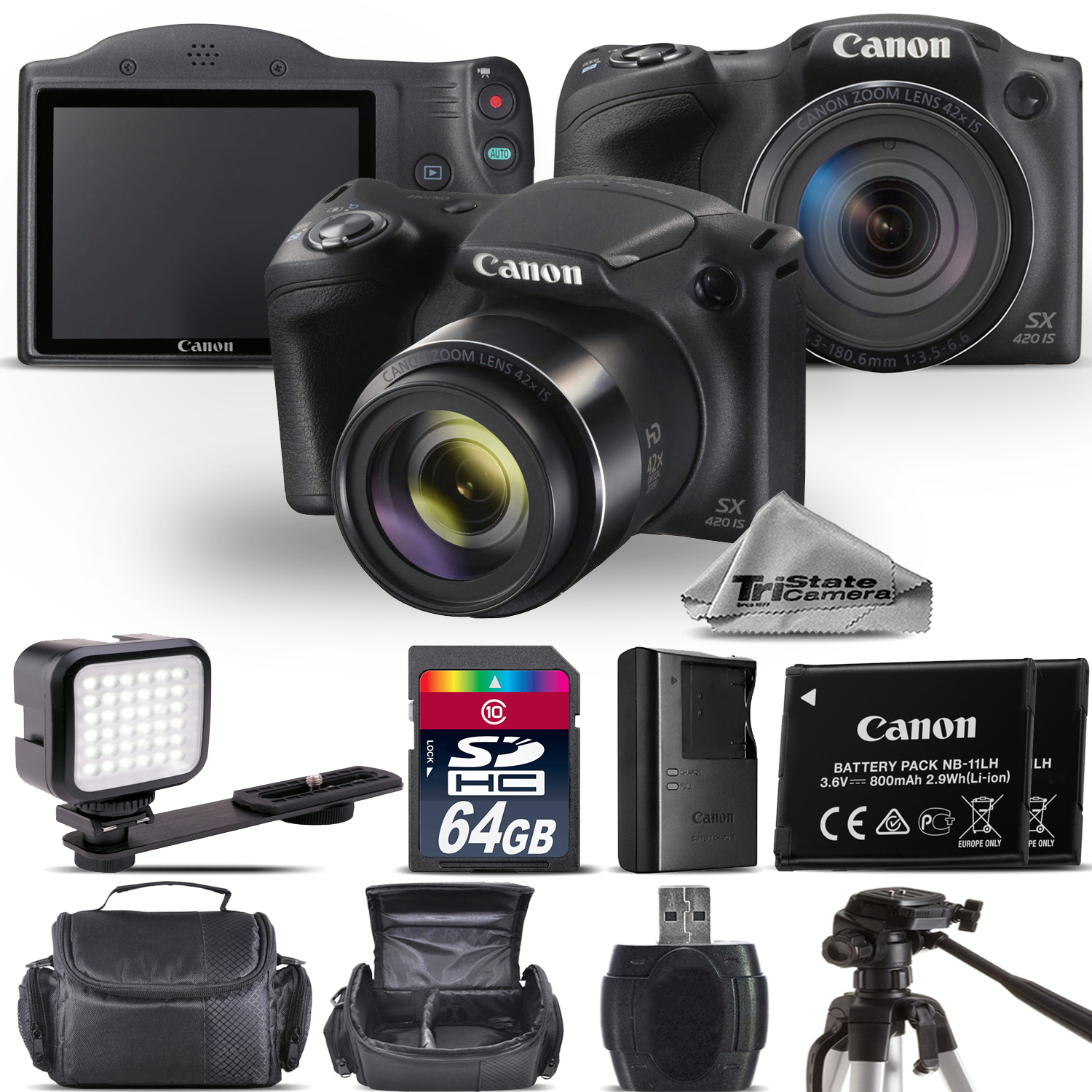 PowerShot SX420 Digital Camera 20.0MP 42x Optical NFC / WiFi - 64GB Kit *FREE SHIPPING*