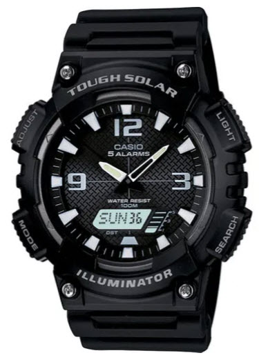 Men's Solar Sport Combination Black and Gray Watch *FREE SHIPPING*