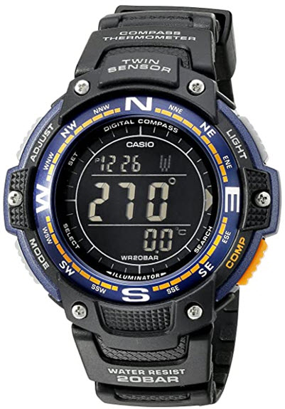 SGW-100-2BCF Men's Twin Sensor Digital Display Quartz Watch - Black  *FREE SHIPPING*