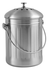 Stainless Steel Premium Compost Bin 1 Gallon *FREE SHIPPING*