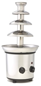 CF-892 Electric 3-Tier Stainless Steel Chocolate Fountain, Silver