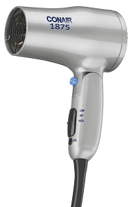 1875 Watt Dual Voltage Folding Handle Hair Dryer