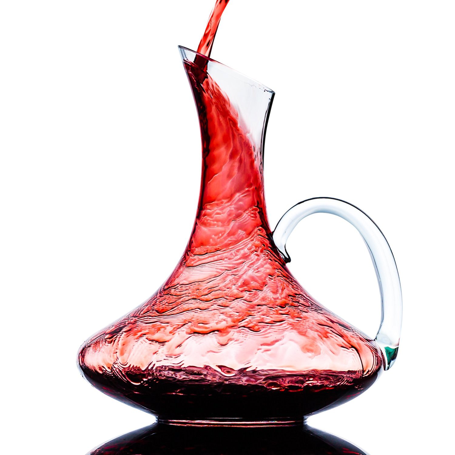 Culinaire 1800 ml ( 60.8 oz ) Crystal Glass Wine Decanter / Wine Carafe with Handle  *FREE SHIPPING*