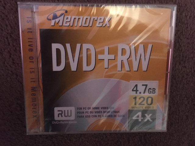 4.7gb Dvd-Ram Disc, Single Sided Rewritable W/Cartridge (120 Min.) *FREE SHIPPING*