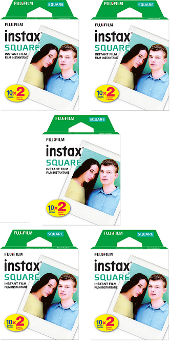 INSTAX SQUARE Instant Film (5 Twin Packs - 100 Exposures) *FREE SHIPPING*