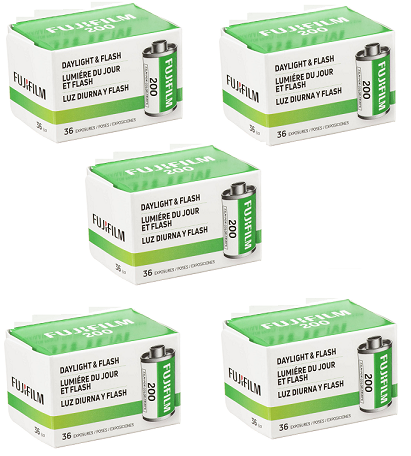 Fujicolor 200 135-36 Color Negative Print Film ISO 200 - 5-Pack - 180 Exposures *FREE SHIPPING*