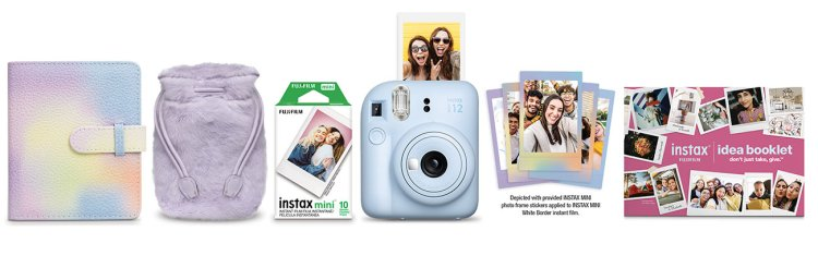 INSTAX MINI 12 Instant 2024 Holiday Camera Bundle - Pastel Blue *FREE SHIPPING*