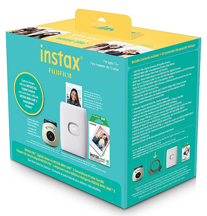 Fujifilm INSTAX Mini Link 2 Smartphone Printer Bundle with Film (10-pack),  Clay White