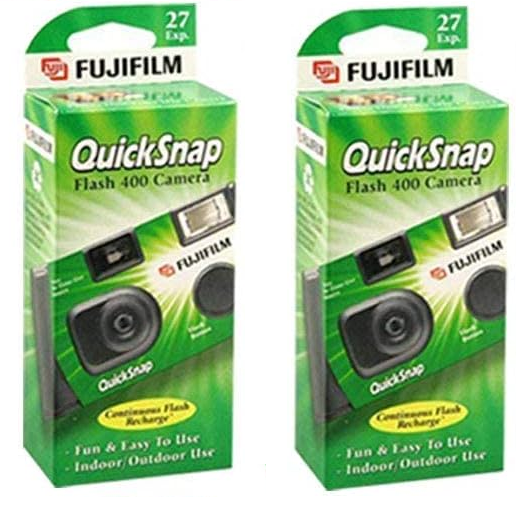 QuickSnap Flash 400 Disposable Camera with Superia ISO 400 27-Exposures - 2 Pack *FREE SHIPPING*