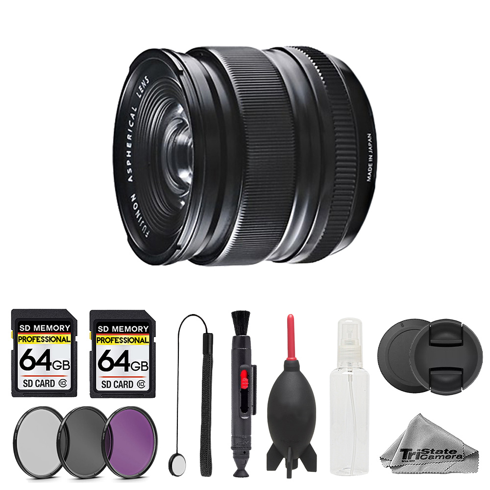 XF 14mm f/2.8 R Lens (Black) - 10pc 128GB Memory Bundle *FREE SHIPPING*