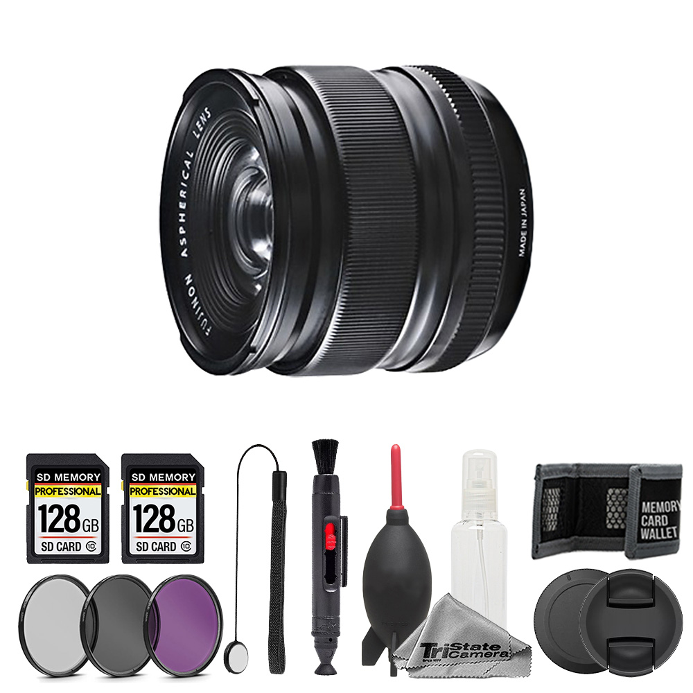 XF 14mm f/2.8 R Lens (Black) - 11pc 256GB Memory Care Bundle *FREE SHIPPING*