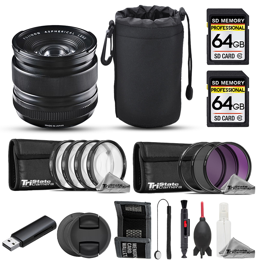 XF 14mm f/2.8 R Lens (Black) - 15pc 64GB Advanced Bundle *FREE SHIPPING*