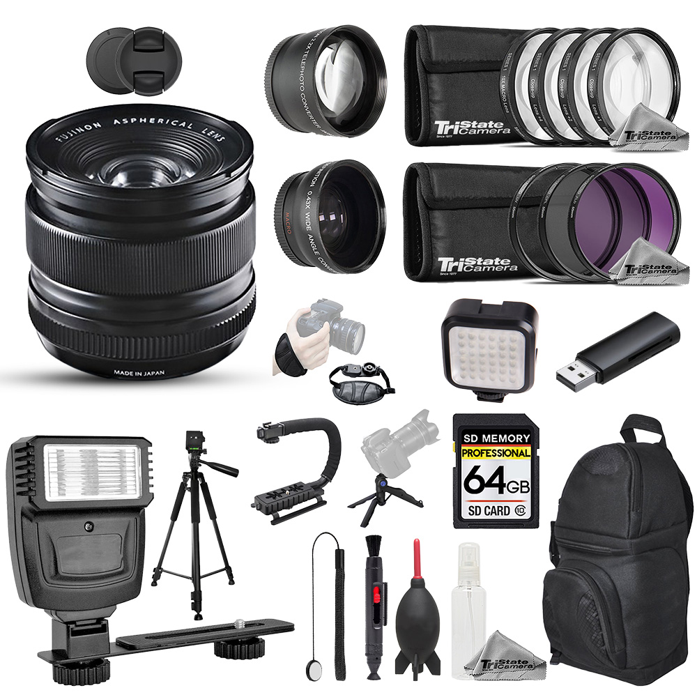 XF 14mm f/2.8 R Lens (Black) - 23pc 64GB Ultra Bundle *FREE SHIPPING*