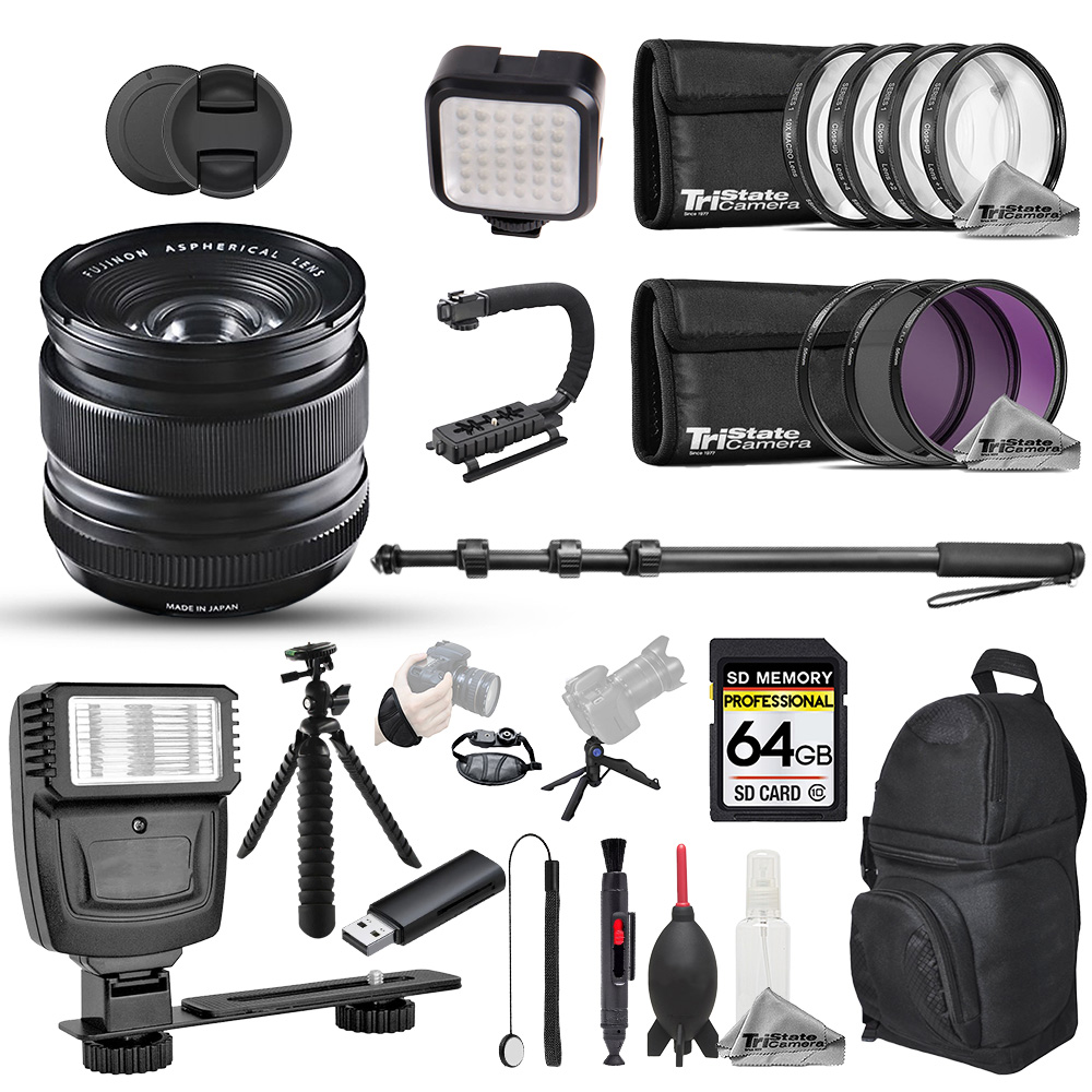 XF 14mm f/2.8 R Lens (Black) - 22pc 64GB Utility Kit *FREE SHIPPING*