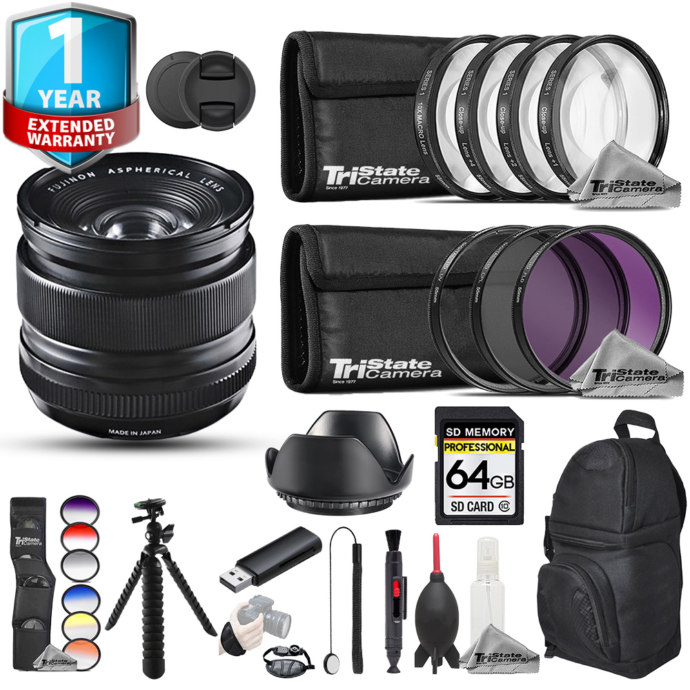 XF 14mm f/2.8 R Lens (Black) - 23pc Pro Bundle + 1 Yr Warranty *FREE SHIPPING*