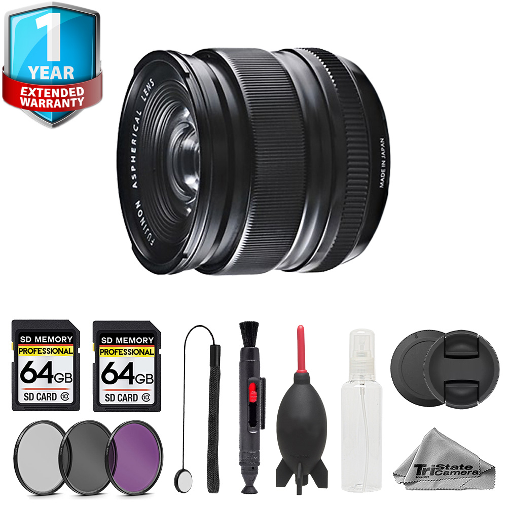 XF 14mm f/2.8 R Lens (Black) - 10pc 128GB Memory Bundle +1Yr Warranty *FREE SHIPPING*