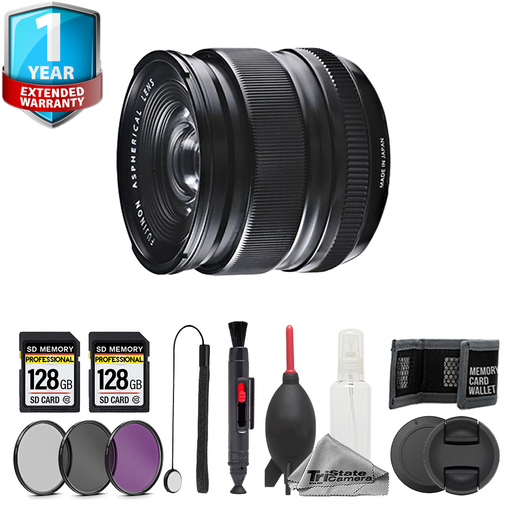 XF 14mm f/2.8 R Lens (Black) - 11pc Memory Care Bundle+1Yr Warranty *FREE SHIPPING*