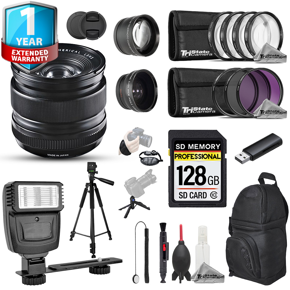 XF 14mm f/2.8 R Lens (Black) - 20pc 128GB Pro Kit + 1 Yr Warranty *FREE SHIPPING*