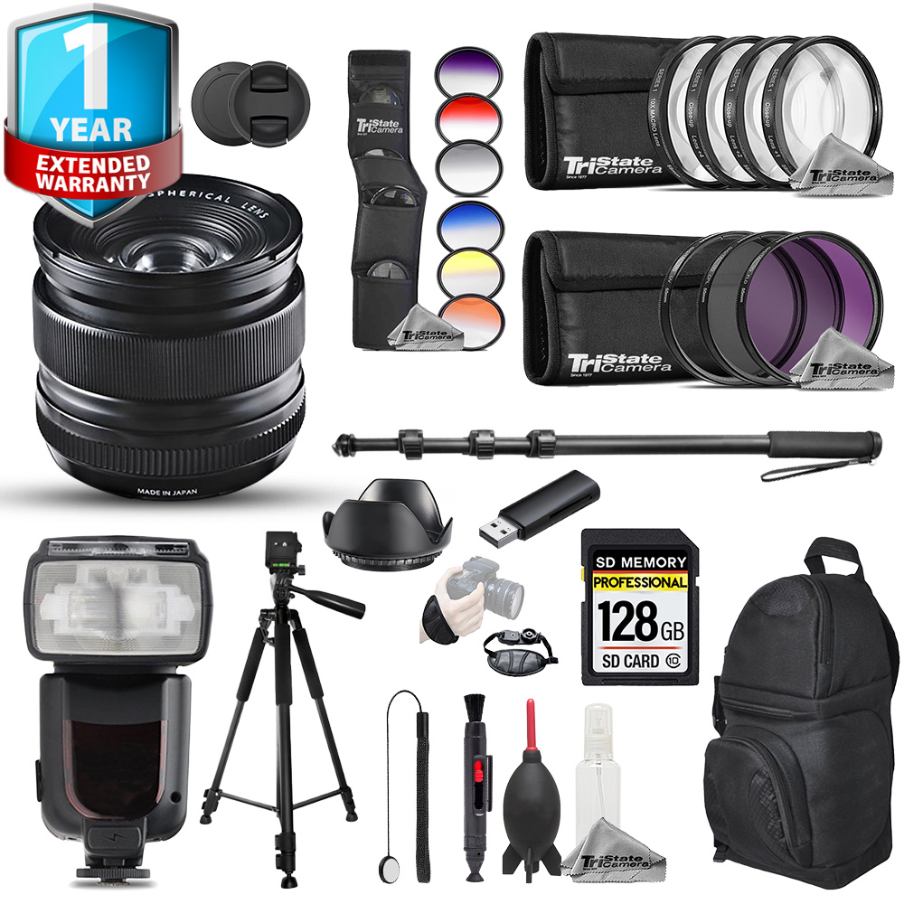 XF 14mm f/2.8 R Lens (Black) - 26pc Ultimate AccessoryKit+1YrWarranty *FREE SHIPPING*