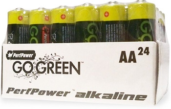 Go Green Power Inc. AA Alkaline Batteries, 24 Count