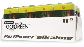 Go Green Super Alkaline, 9V Batteries, 12 Count