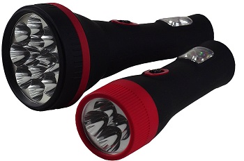 Value2 Pack 4 LED and 12 LED Flashlights, Emergency Red and Blue Flashlights LED's in Handle *FREE SHIPPING*