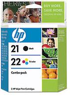 21/22 Inkjet Print Cartridge Combo Pack (Yield: 190 Pages)