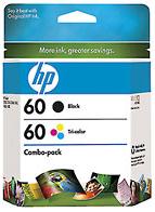 60 Ink Cartridge Combo Pack (Yield: 200 Black Pages, 165 Color Pages)