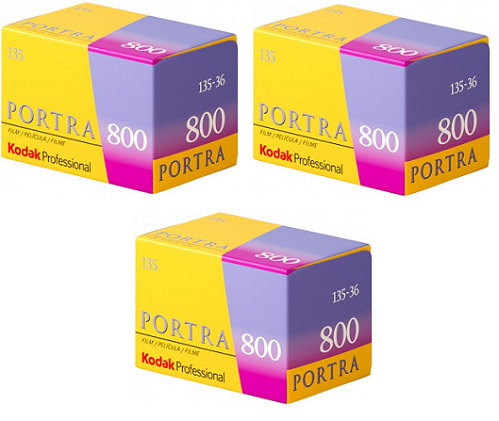 Portra 800 135-36 Pro Color Print Film (800 ASA) - 3-Pack (108 Exposures) *FREE SHIPPING*