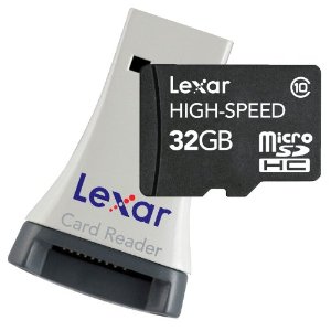 LSDMI32GBSBNAR High Speed MicroSDHC 32 GB Class 10 Flash Memory Card w/ Reader