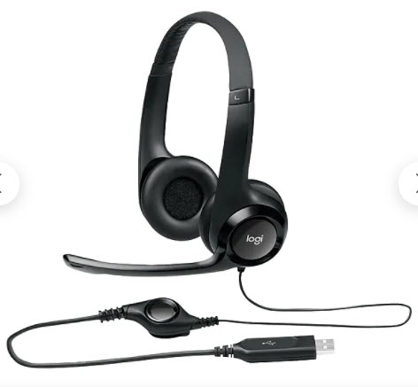 H390 Over-the-Head Computer Headset - Black *FREE SHIPPING*