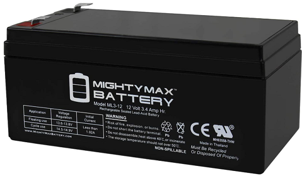 ML3-12 12 Volt 3 AH, F1 Terminal, Rechargeable SLA AGM Battery *FREE SHIPPING*