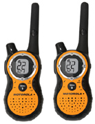 2-Way Radios With Rechargeable Pack, Noaa Weather Alerts And Vibrate (Black/Yellow Pair)