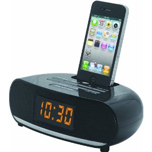 PLL Digital Alarm Clock Radio with Dock for iPod/iPhone, Black *FREE SHIPPING*