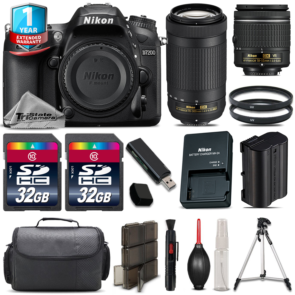 D7200 DSLR Camera + 18-55mm  + 70-300mm + 64GB Kit + Tripod + 1yr Warranty *FREE SHIPPING*