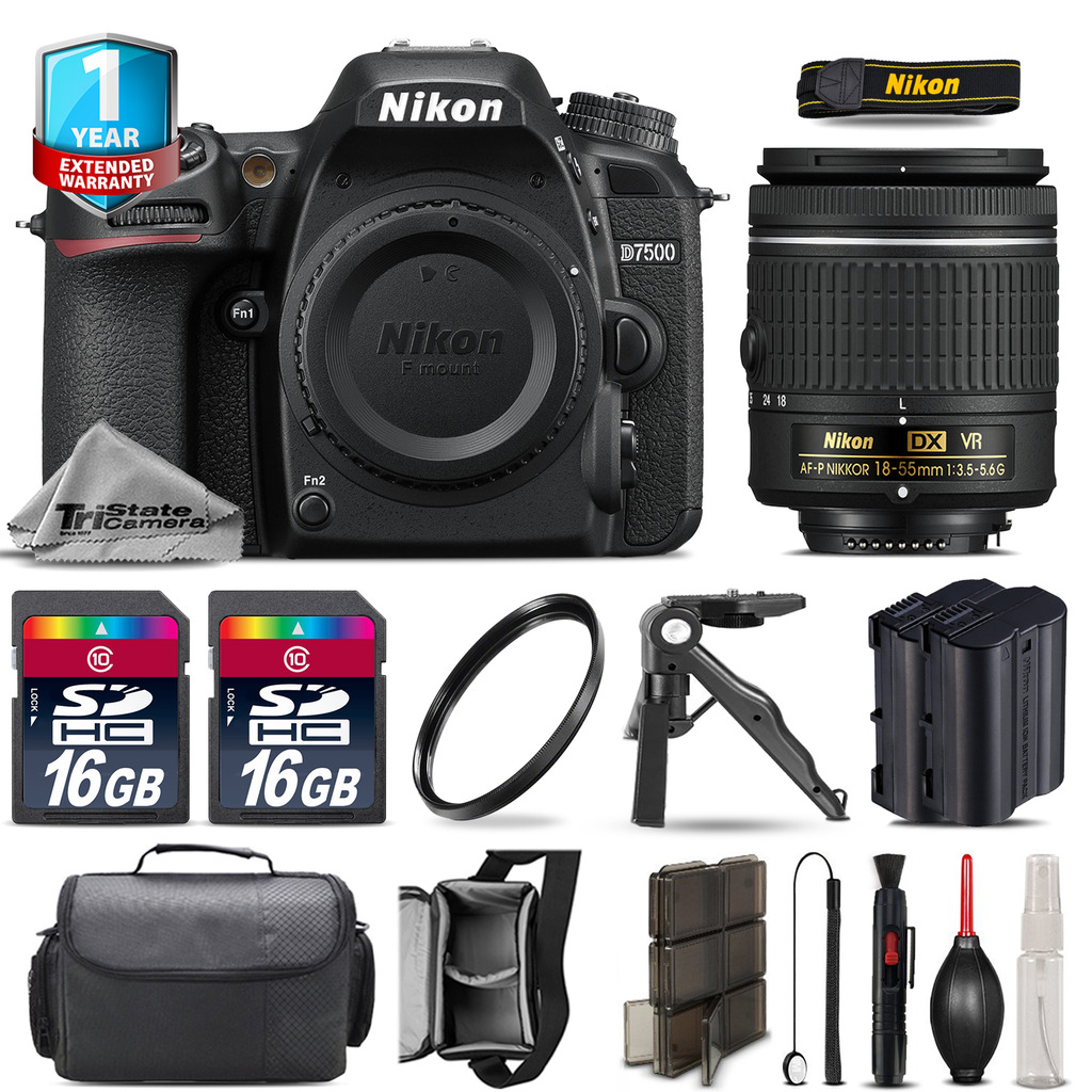 D7500 Camera + AF-P 18-55mm VR + Extra Battery + UV + 32GB + 1yr Warranty *FREE SHIPPING*