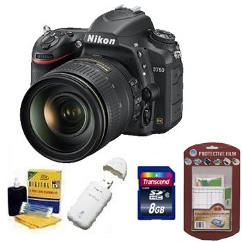 D750 Digital SLR Camera Kit -Black + 16GB Memory Card+ Camera/Lens Cleaning Kit+ LCD Screen Protectors+ Memory Card Reader *FREE SHIPPING*