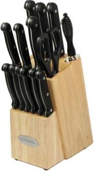 KS1187 Traditional 15-Piece Knife Set with Block, Natural *FREE SHIPPING*