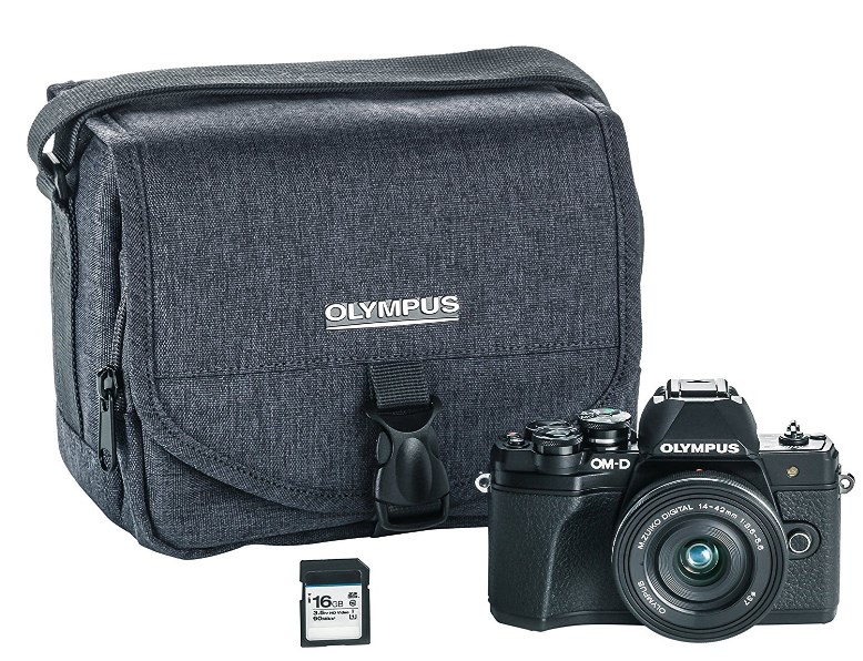 OM-D E-M10 16.1 Megapixel Mirrorless Digital Camera w/14-42mm EZ Lens, Camera Bag & 16GB Mem Card Kit - Black *FREE SHIPPING*