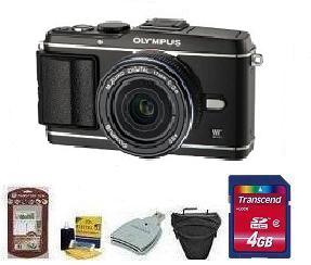 E-P3 Black W/17mm Black Kit• 4GB Memory Card• Camera/Lens Cleaning Kit• LCD Screen Protectors• Memory Card Reader• Deluxe SLR Carrying Case *FREE SHIPPING*